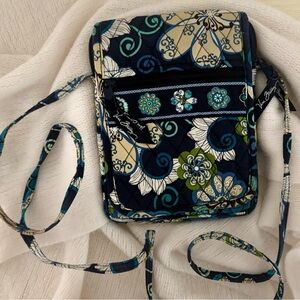 Vera Bradley Floral Crossbody Bag - Blue and Green